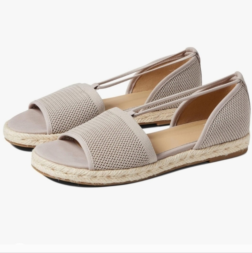 Eileen Fisher Mews Mesh Espadrille Flats Open Toe Sandals - 9